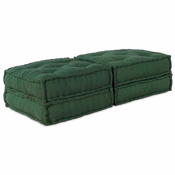 vidaXL Modulová pohovka 2 pcs Zelená 140 x 70 x 36 cm Látka