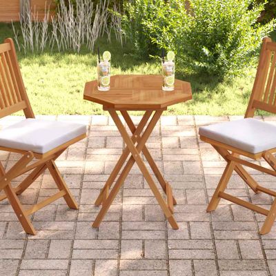 vidaXL Stolová doska 60x60x2,5 cm osemuholník masívne teakové drevo