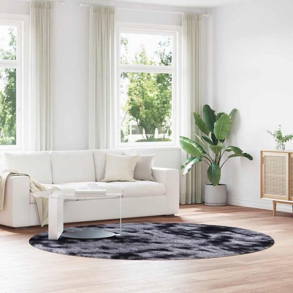 vidaXL Chlpatý koberec s vysokým vlasom NAVARRA tmavosivá 240x240 cm