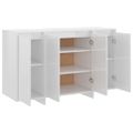 vidaXL Komoda lesklá biela 120x41x75 cm drevotrieska
