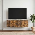 vidaXL Nástenná TV skrinka 98 x 41 x 30 cm Dymový dub Kompozitné drevo