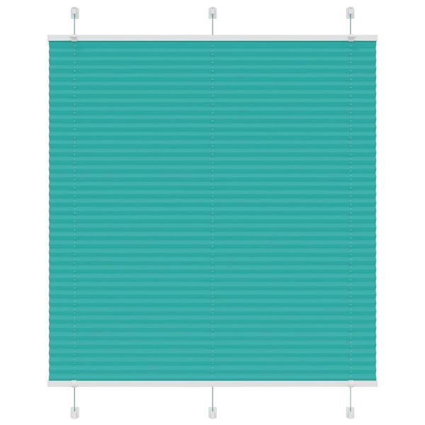 vidaXL Plisovaná roleta petrolejovo zelená 120x100 cm šírka látky 119,4 cm polyester