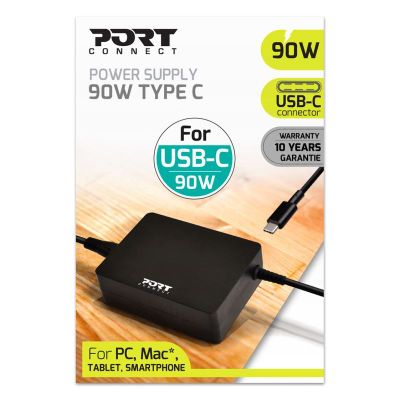 PORT CONNECT napájací adaptér k notebooku, 90 W, USB-C