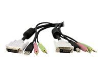 4-v-1 USB DVI KVM Switch Kábel s Audio - DVID4N1USB15