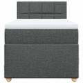 vidaXL Boxspring posteľ s matracom tmavosivá 90x200 cm látka