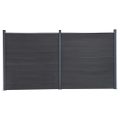 vidaXL Sada plotových panelov sivá 353x186 cm WPC