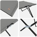 vidaXL Skladacia kempingová posteľ Sivá 206 x 76 x 74 cm Oxford a Oceľ