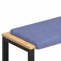 vidaXL Vankúš na lavičku Látka Modrá džínovina Hĺbka 35 cm