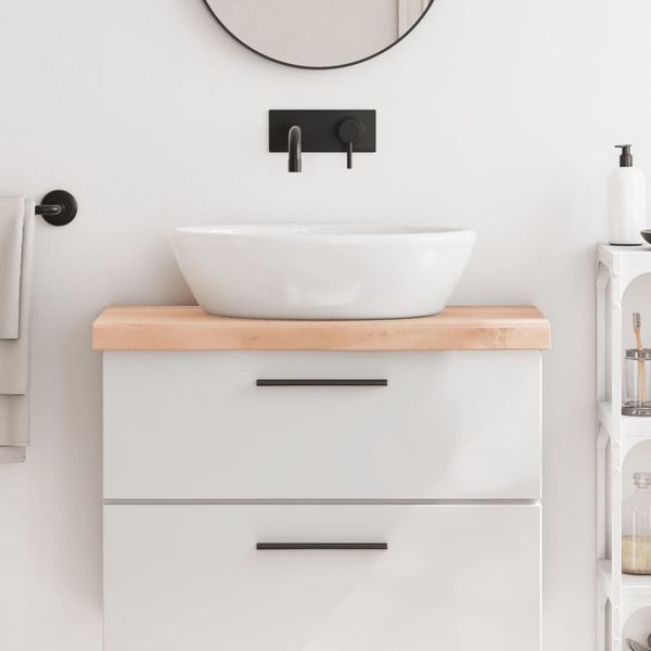 vidaXL Kúpeľňová doska 80x30x(2-6) cm neošetrený masív