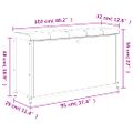 vidaXL Lavička na topánky s vyklápacou zásuvkou čierna 102x32x56 cm