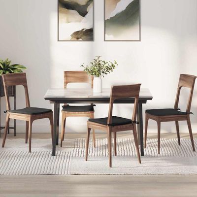 vidaXL Vankúše na sedenie 4 pcs Čierna 40 x 40 x 3 cm Mikrovlákno