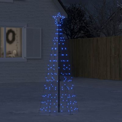 vidaXL LED vianočný stromček s hrotmi 220 LED modré 180 cm