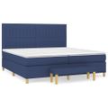vidaXL Boxspring posteľ s matracom modrá 200x200 cm látka