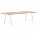vidaXL Nohy k jedálenskému stolu v tvare A, 2 ks, biele, 90 x (72-73) cm, oceľové