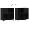 vidaXL Skrinka na gramofónové platne Čierny dub 84,5 x 38 x 89 cm