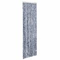 vidaXL Záves proti hmyzu, modrý, biely a strieborný 56x185 cm, ženilka