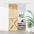 vidaXL Posuvné dvere 70 x 210 cm Masívne borovicové drevo (neupravené)