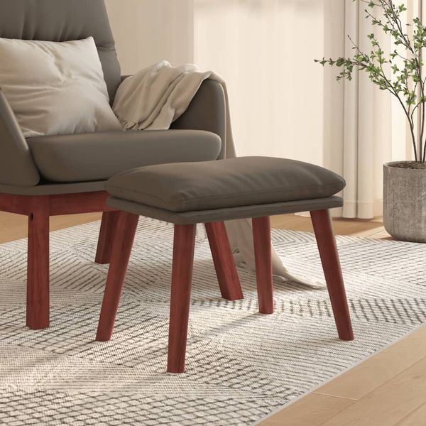 vidaXL Podnožka sivá 45x29,5x35 cm umelá koža