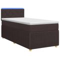 vidaXL Posteľ boxspring s matracom Tmavohnedá 90 x 190 cm Látka