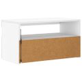 vidaXL TV skrinka s LED svetlami biela 75x35x40 cm