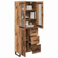 vidaXL Highboard 2 ks Staré drevo 69,5 x 34 x 180 cm Kompozitné drevo
