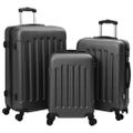 vidaXL Kufor so zámkom 3 ks Tmavosivá 50 x 31 x 78 cm ABS plast
