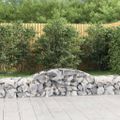 vidaXL Oblúkový gabionový kôš 15 ks 300x50x40/60 cm pozinkované železo