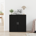 vidaXL Servírovacia skriňa Čierny dub 79 x 38 x 80 cm Kompozitné drevo