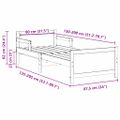 vidaXL Rám postele s čelnou doskou Hnedá 80 x 200 cm Kompozitné drevo