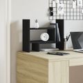 vidaXL Organizér na stôl, čierny 38,5x17x39 cm, kompozitné drevo