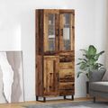 vidaXL Highboard 2 ks Staré drevo 69,5 x 34 x 180 cm Kompozitné drevo