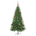 vidaXL Vianočný stromček s 150 LED-i so stojanom Zelená 150 cm PE