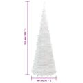 vidaXL Umelý vianočný stromček vyskakovací 100 LED biely 150 cm