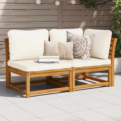 vidaXL 2-dielna záhradná sedacia súprava s vankúšmi akáciový masív