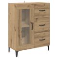 vidaXL Highboard Remeselný dub 69,5 x 34 x 180 cm Kompozitné drevo