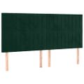 vidaXL Čelo postele tmavozelené 180x5x118/128 cm zamatové