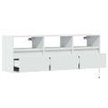 vidaXL Nástenná TV skrinka s LED, biela 130x31x45 cm