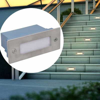 vidaXL Zapustené schodiskové LED svietidlá, 12 ks, 44x111x56 mm