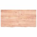 vidaXL Stolová doska bledohnedá 120x60x(2-6) cm ošetrený masívny dub
