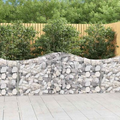 vidaXL Oblúkové gabionové koše 30ks 200x30x80/100cm pozinkované železo