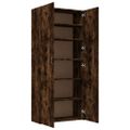 vidaXL Botník dymový dub 80x35,5x180 cm spracované drevo