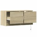 vidaXL TV nástenná skrinka s LED svetlami dub sonoma 80x31x38 cm
