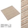 vidaXL Koberec 20 ks Pruhovaná béžová 50 x 50 cm 100% polypropylén