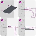 vidaXL Závesná polica 2 ks Antracit 40 x 18 x 2,5 cm Oceľ