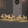 vidaXL LED Soby 7 ks Zlatá 44 x 18 x 65,5 cm PET 40 LED diód