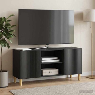 vidaXL TV skrinka 102 x 34,5 x 50 cm Čierna Kompozitné drevo