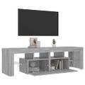 vidaXL TV skrinka s LED svetlami sivá sonoma 140 x 36,5 x 40 cm