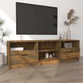vidaXL TV skrinka dymový dub 150x33,5x45 cm spracované drevo