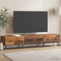 vidaXL TV skrinka Staré drevo 147 x 34,5 x 30 cm Kompozitné drevo