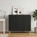 vidaXL Servírovacia skriňa Čierna 89 x 34,5 x 80 cm Kompozitné drevo